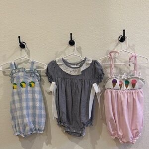 Smocked Rompers
